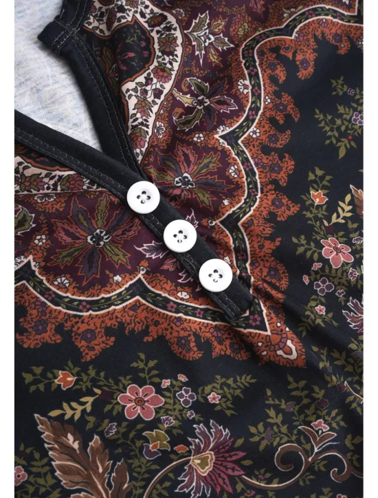 Outlet Women's Mini Dress Petite Dress T Shirt Dress Tee Dress Sundress Summer Dress Vintage Ethnic Tribal Vacation Street Casual Regular Fit Tribal Sleeveless Split Neck Pink Blue Purple Orange Women Spring Dresses|T Shirt Dresses