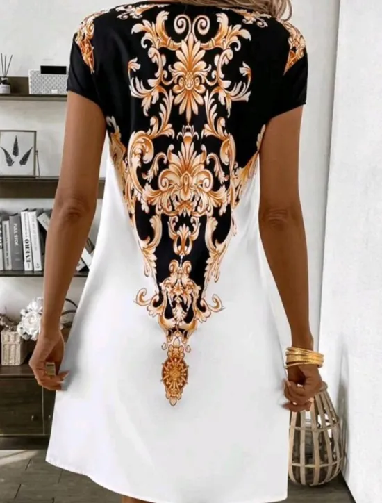 Online Women's Mini Dress Petite Dress T Shirt Dress Tee Dress Sundress A Line Dress Elegant Stylish Vacation Birthday Casual Regular Fit Graphic Color Block Short Sleeve V Neck Summer Women Spring Dresses|T Shirt Dresses