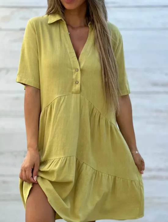 Women's Mini Dress Petite Dress White Dress Shirt Dress Casual Dress Summer Dress Fashion Classic Modern Daily Weekend Regular Fit Plain Half Sleeve Shirt Collar Black White Red Blue Summer Women White Dresses