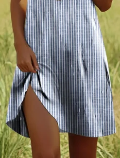 New Women's Mini Dress Petite Dress Casual Dress T Shirt Dress Tee Dress A Line Dress Summer Dress Stylish Casual Vacation Casual Daily Regular Fit Graphic Stripe Short Sleeve Crew Neck Summer Women T Shirt Dresses
