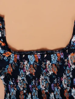 Women's Mini Dress Petite Dress Casual Dress Summer Dress Boho Dress Elegant Stylish Lantern Sleeve Vacation Daily Date Regular Fit Floral Short Sleeve Square Neck Black Pink Blue Summer Women Spring Dresses