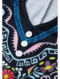Women's Mini Dress Petite Dress T Shirt Dress Tee Dress Sundress Summer Dress Fashion Modern Mature Outdoor Vacation Casual Regular Fit Floral Sleeveless Split Neck Yellow Purple Summer Women Spring Dresses|T Shirt Dresses