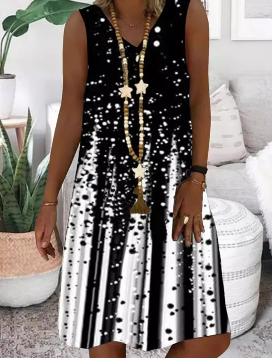 New Women's Mini Dress Petite Dress Casual Dress Tank Dress Summer Dress Boho Dress Stylish Casual Vacation Daily Regular Fit Floral Graphic Sleeveless V Neck Black Yellow Pink Blue Summer Women Spring Dresses