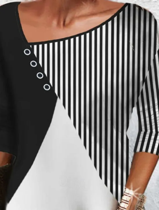 Online Women's Mini Dress Sheath Dress Shift Dress Casual Boho Daily Date Regular Fit Graphic Striped Long Sleeve Notched Neck White Blue Women Casual Dress