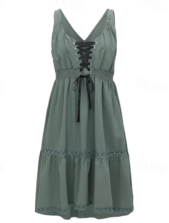 Outlet Women's Mini Dress Slip Dress Boho Dress Western Dress Fashion Classic Outdoor Holiday Going out Regular Fit Plain Sleeveless Spaghetti Strap Summer Women Floral Dresses