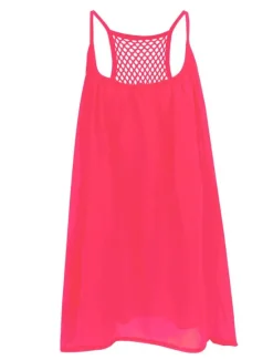 Online Women's Mini Dress Strap Dress Casual Regular Fit Pure Color Sleeveless fluorescent green Black White Orange Summer Spring Women Sundresses