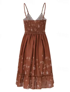 Discount Women's Mini Dress Summer Dress Slip Dress Print Dress Western Dress Fashion Classic Vacation Daily Weekend Regular Fit Flower Sleeveless Spaghetti Strap Summer Women Floral Dresses