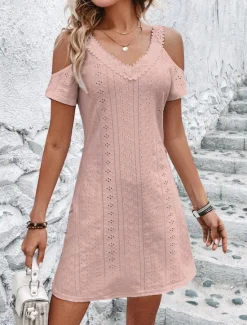 Discount Women's Mini Dress Summer Dress Solid Color Slip Dress Casual Daily Regular Fit Graphic Short Sleeve Strap Black White Pink Navy Blue Summer Women Sundresses