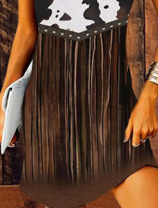 Sale Women's Mini Dress Sundress Halter Dress Off The Shoulder Dress Vacation Casual Outdoor Party Going out Standard Fit Graphic Tribal Ethnic Sleeveless Halter Neck Summer Spring Women Vacation Dresses