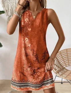 Clearance Women's Mini Dress Sundress Summer Dress Strapless Dress Casual Daily Regular Fit Floral Sleeveless V Neck Summer Women Sundresses