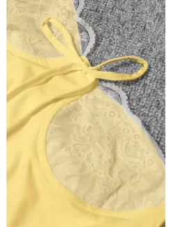 Sale Women's Mini Dress White Dress Graduation Dress Lace Dress Slip Dress Fashion Modern Birthday Graduation Date Regular Fit Plain Sleeveless Spaghetti Strap Light Yellow White Light Blue Summer Women White Dresses