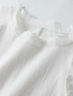 Hot Women's Mini Dress White Dress Graduation Dress Cotton Linen Dress Sundress Basic Casual Vacation Daily Date Regular Fit Plain Sleeveless Crew Neck Black White Pink Blue Summer Spring Women White Dresses