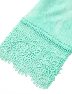 New Women's Mini Dress White Dress Graduation Dress Lace Dress Boho Dress Stylish Basic Modern Vacation Loose Fit Pure Color Half Sleeve Crew Neck Black White Green Light Blue Summer Spring Women White Dresses