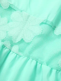 New Women's Mini Dress White Dress Graduation Dress Lace Dress Boho Dress Stylish Basic Modern Vacation Loose Fit Pure Color Half Sleeve Crew Neck Black White Green Light Blue Summer Spring Women White Dresses