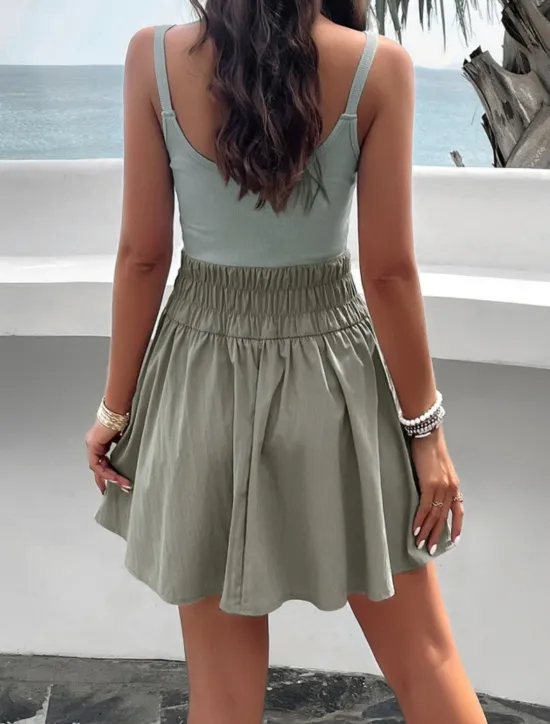 Women's Mini Dress White Dress Graduation Dress Casual Dress Summer Dress Fashion Classic Modern Daily Beach Weekend Regular Fit Plain Sleeveless Spaghetti Strap White Royal Blue Green Summer Women White Dresses