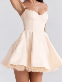 Clearance Women's Mini Dress White Dress Graduation Dress Party Dress Fashion Party Birthday Date Regular Fit Plain Sleeveless Spaghetti Strap Black White Pink Red Summer Women White Dresses