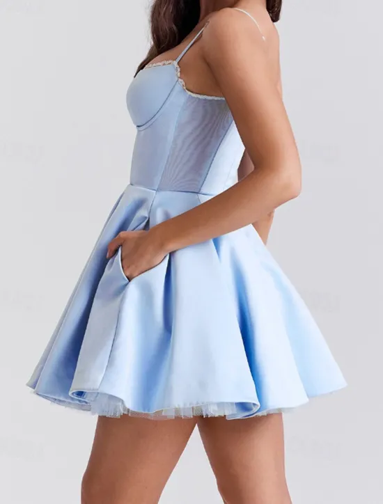 Clearance Women's Mini Dress White Dress Graduation Dress Party Dress Fashion Party Birthday Date Regular Fit Plain Sleeveless Spaghetti Strap Black White Pink Red Summer Women White Dresses
