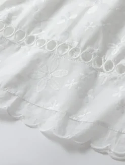 Hot Women's Mini Dress Dress Graduation Dress Lace Dress Sundress Fashion Casual Daily Loose Fit Plain Sleeveless Crew Neck Summer Spring Women White Dresses