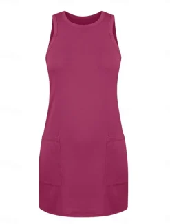 Online Women's Mini Dress White Dress Casual Dress Tank Dress Basic Casual Vacation Daily Regular Fit Plain Sleeveless Crew Neck Black White Fuchsia Gray Summer Women Sundresses