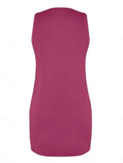 Online Women's Mini Dress White Dress Casual Dress Tank Dress Basic Casual Vacation Daily Regular Fit Plain Sleeveless Crew Neck Black White Fuchsia Gray Summer Women Sundresses