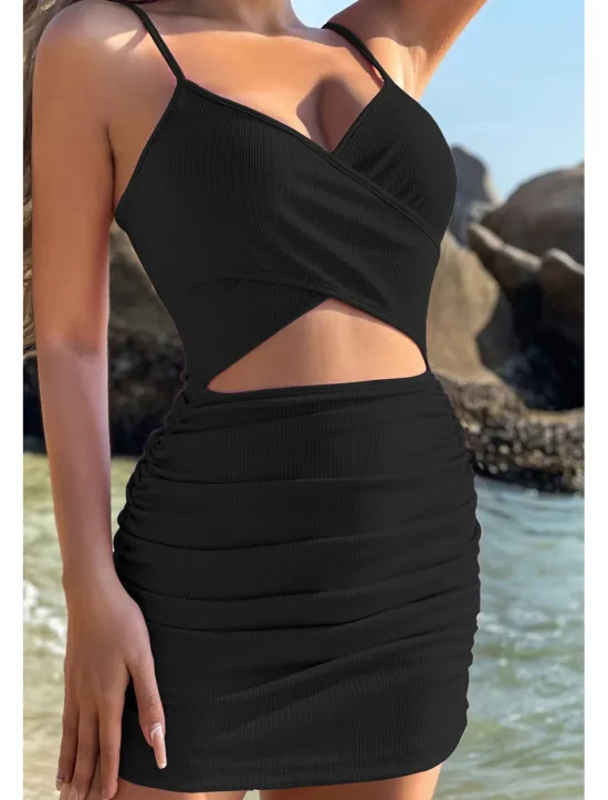 Best Women's Mini Dress White Dress Graduation Dress Slip Dress Fashion Outdoor Birthday Graduation Regular Fit Plain Sleeveless Spaghetti Strap Black White Pink Royal Blue Summer Women White Dresses