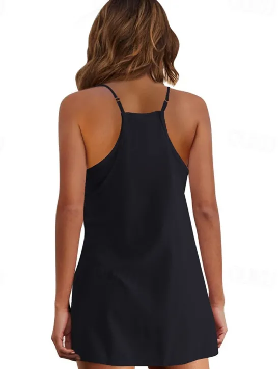 Hot Women's Mini Dress White Dress Graduation Dress Casual Dress Slip Dress Stylish Casual Vacation Daily Date Regular Fit Plain Sleeveless Crew Neck Black White Army Green Summer Spring Women White Dresses