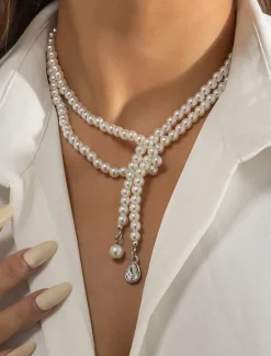 Discount Women's necklace Chic & Modern Street Pure Color Necklaces Women Trendy Jewelry