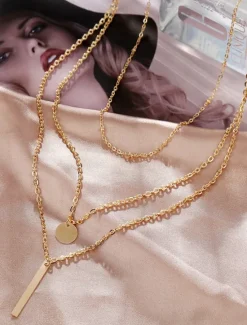 Online Women's necklace Chic & Modern Street Geometry Necklaces / 3 Layered Necklace / Dailywear / Spring / Summer / Fall / Winter Women Trendy Jewelry
