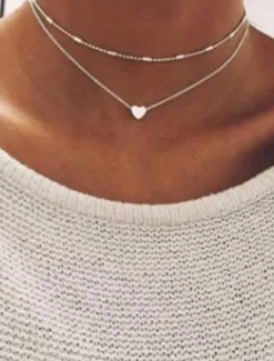 Hot Women's necklace Chic & Modern Fashion Street / Multilayer Layered Heart Choker Necklaces/ Dailywear / Spring / Summer / Fall / Winter Women Trendy Jewelry