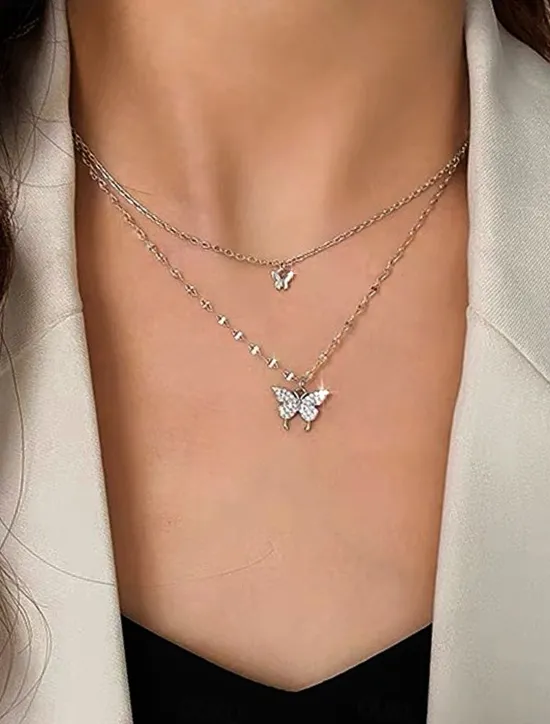 Women's necklace Fashion Outdoor Butterfly Necklaces Women Trendy Jewelry