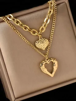Best Women's necklace Fashion Outdoor Heart Necklaces Women Trendy Jewelry