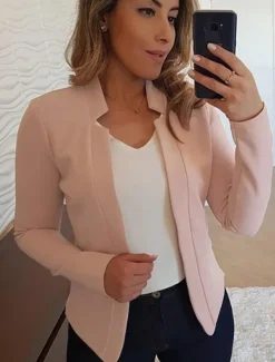 Discount Women'S New Fashion Blazer Clean Fit Long-Sleeved Cardigan Casual Suit Jacket Top Women Blazers & Suits
