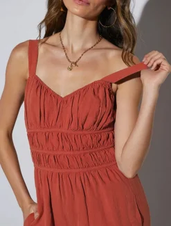 Sale Women's Normal Jumpsuit Active Solid Color Sleeveless V Neck Backless Pocket Vacation Daily Regular Fit Summer Women Jumpsuits