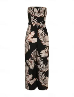 Sale Women's Normal Jumpsuit Streetwear Print Sleeveless Strapless Backless High Waist Street Daily Regular Fit Summer Women Jumpsuits