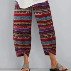 Online Women's Normal Pants Chinos Slacks Basic Casual / Sporty Ankle-Length Mid Waist Graphic Prints Graffiti Pocket Baggy Print Comfort Inelastic Daily Weekend Pink Red Blue Light Blue Summer Women Pants