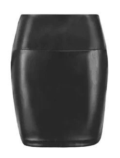 Best Women's Normal Pencil Bodycon Work Skirts Sexy Mini High Waist Skirts Solid Colored Inelastic Holiday Casual Daily Black Red Brown Summer PU Faux Leather Women Skirts