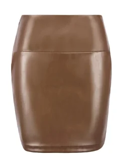 Best Women's Normal Pencil Bodycon Work Skirts Sexy Mini High Waist Skirts Solid Colored Inelastic Holiday Casual Daily Black Red Brown Summer PU Faux Leather Women Skirts