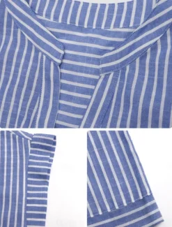 Hot Women's Normal Romper Active Striped Sleeveless V Neck Lace up Pocket Vacation Daily Regular Fit Red Blue Green Summer Women Rompers