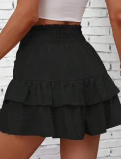 Women's Normal Shorts Casual Daily Short Medium Waist Solid Color Elastic Waist Comfy Breathable Quick Dry Micro-elastic Casual Going out Black Pink Khaki Summer Regular Fit Women Shorts