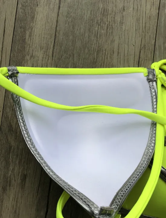 Women's Normal Swimwear Bikini 2 Piece Thong Swimsuit Open Back Cut Out Sexy Vacation Sexy Leopard Color Block Strap Bathing Suits Women Bikinis