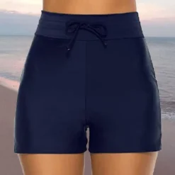 Clearance Women's Normal Swimwear Bikini Bottom Swim Shorts Shorts Swimsuit Drawstring Solid Color Beach Wear Summer Bathing Suits Women Bikinis