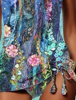 Clearance Women's Normal Swimwear Tankini 2 Piece Shorts Swimsuit 2 Piece Printing Floral Beach Wear Summer Bathing Suits Women Tankinis