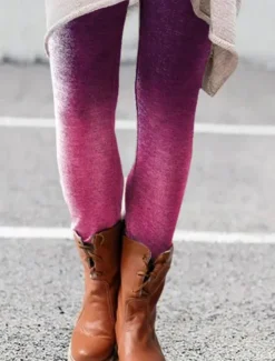 Online Women's Normal Tights Leggings Fashion Tights Ankle-Length High Waist Mid Waist Cat Stripe Flower / Floral Print Butt Lift Comfort Tummy Control High Elasticity Halloween Casual Weekend Picture color Women Leggings