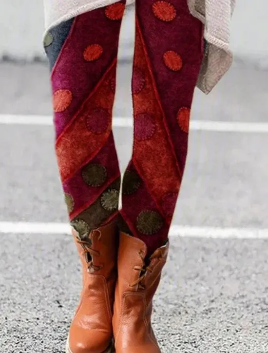 Women's Normal Tights Leggings Fashion Designer Tights Full Length Mid Waist Graphic Cat Flower / Floral Print Butt Lift Comfort Tummy Control High Elasticity Halloween Daily Black Yellow Wine Red Women Leggings
