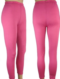 Best Women's Normal Tights Leggings Fashion Tights Full Length Mid Waist Plain Tummy Control Butt Lift Comfort High Elasticity Casual Weekend Lake blue Sapphire Wine Red Ice silk yellow leopard pants Women Leggings