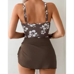 New Women's One Piece Swimsuit Swim Dress Tummy Control Open Back Swimwear Leopard Print Swimwear Black White Breathable Quick Dry Lightweight Sleeveless - Swimming Surfing Beach Summer Spring Women Swimdresses