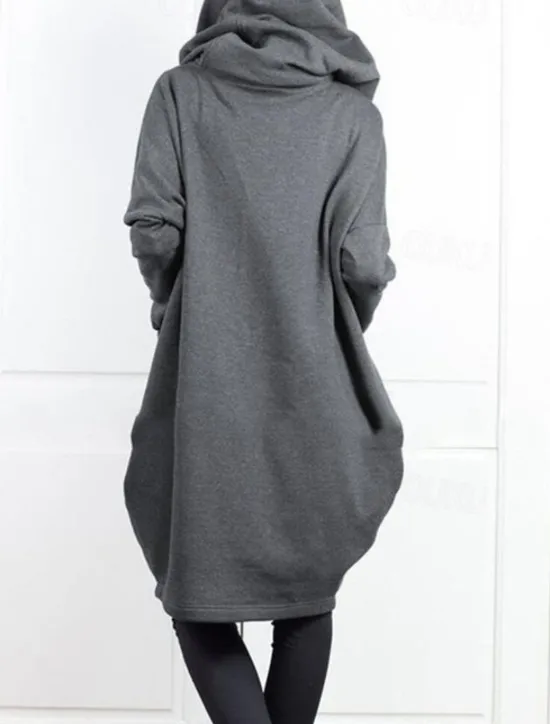 Women's Outdoor Zipper Solid Color Windproof Fashion Loose Fit Outerwear Long Sleeve Fall dark brown S Women Jackets