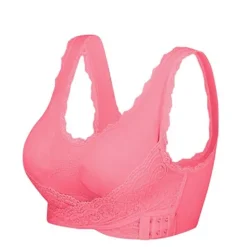Discount Women's Oversized Lace Sports Bras Cross Front Side Buckle Wire Free Bra Yoga Workout Activewear Home Outfits Women Lingerie