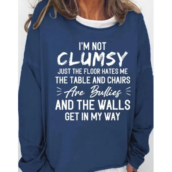 Best Women's Oversized Sweatshirt Pullover Cotton Blend Text Daily Sports Print Monograms Active Streetwear Loose Fit Round Neck Long Sleeve Without Lining Micro-elastic Comfrt Breathable Soft Fabric Women Hoodies & Sweatshirts