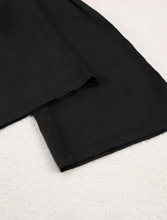 Hot Women's Pajama Set Casual Comfort Pure Color Button Up Elastic Waist Shirt Pant Home Daily Long Sleeve Shirt Collar Black Green Summer Spring Fall Regular Fit Women Pajama-Setter